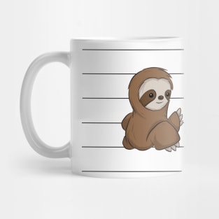 Slothy Shy Cute Lazy Kawaii Baby Sloth Mug